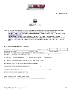 GPRA Client Outcome Instrument
