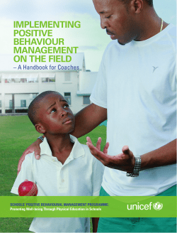 implementing positive behaviour management on the field