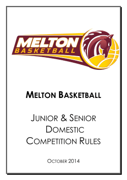 Competition Rules- October 2014