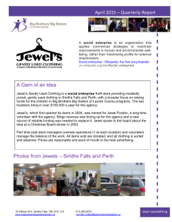 BBBSLC Quarterly Report April 2015