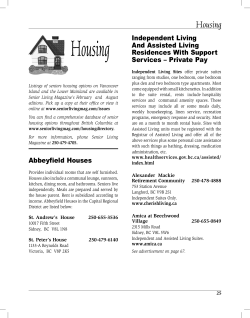 Abbeyfield Houses Independent Living And Assisted Living
