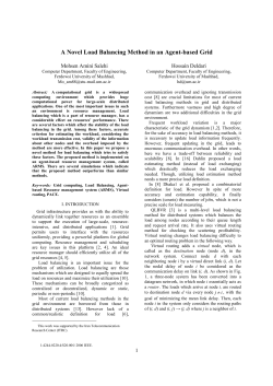 A Novel Load Balancing Method in an Agent