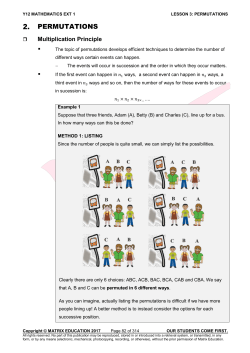 permutations - Matrix Education