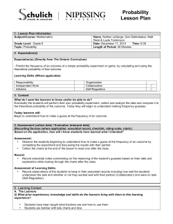 Probability Lesson Plan