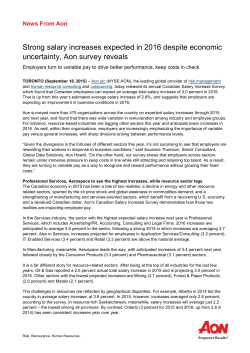 Strong salary increases expected in 2016 despite