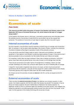 Extension: Economies of scale
