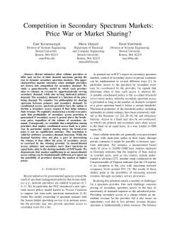Competition in Secondary Spectrum Markets: Price War