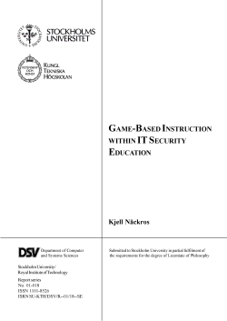 Game-Based Instruction