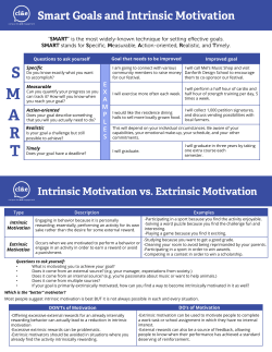 Smart Goals and Intrinsic Motivation