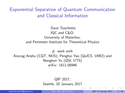 Exponential Separation of Quantum Communication and