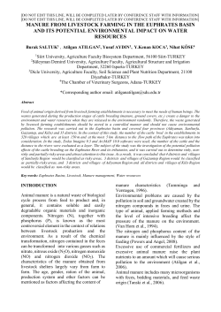 manure from livestock farming in the euphrates basin and its