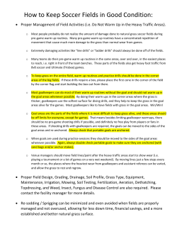 How to Keep Soccer Fields in Good Condition