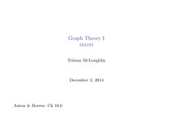 Graph Theory I - MA1S1