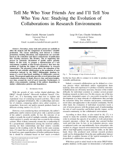 Tell Me Who Your Friends Are and I`ll Tell You