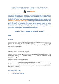 International commercial agency contract