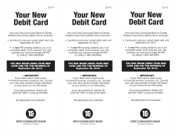 information on your new debit card.