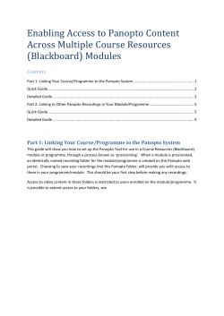 Part 2: Linking to Other Panopto Recordings in Your Module