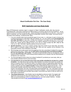BCET Application and Case Study Guide
