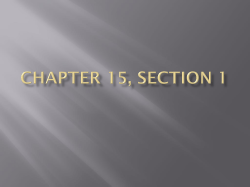 Chapter 15, Secton 1