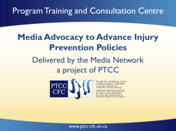 Media Advocacy - Ontario Injury Prevention Resource Centre