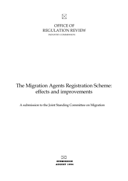 The Migration Agents Registration Scheme: effects and improvements