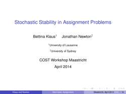 Stochastic Stability in Assignment Problems