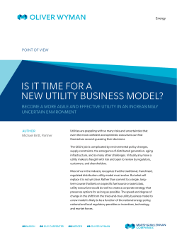 is it time for a new utility business model?