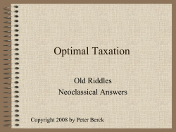 Optimal Taxation