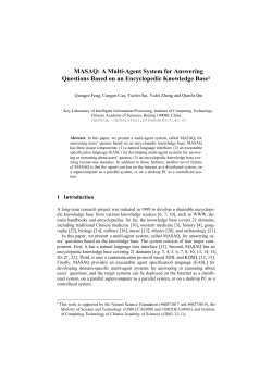 A Multi-Agent System for Answering Questions Based on an