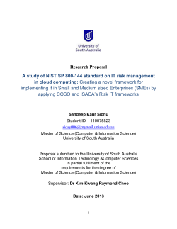 A study of NIST SP 800-144 standard on IT risk management in