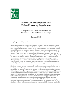 Mixed-Use Development and Federal Housing Regulations