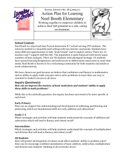 School Plan 2015-2016 Math