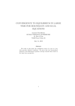 convergence to equilibrium in large time for boltzmann and bgk