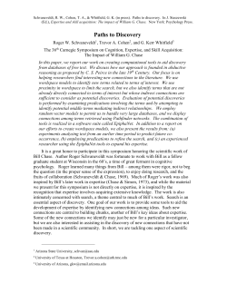 Paths to discovery. In J. Staszewski