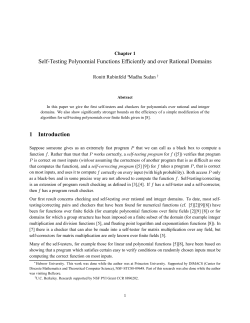 Self-testing polynomial functions efficiently and over rational domains.