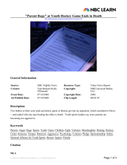 "Parent Rage" at Youth Hockey Game Ends in Death