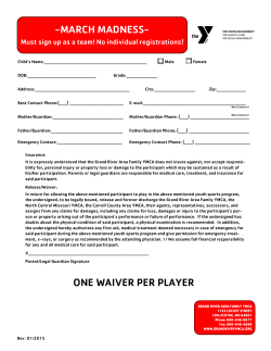 -MARCH MADNESS- ONE WAIVER PER PLAYER