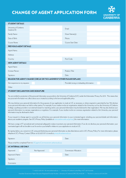 Change of Agent Application Form