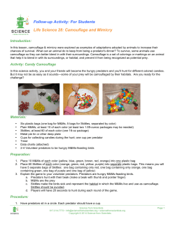 LS28 Camouflage and Mimicry Follow Up Student #2