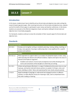 Formal Style and Objective Tone 15%