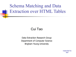 Data Extraction from HTML Tables - BYU Data Extraction Research