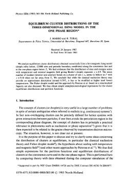 Equilibrium cluster distributions of the three-dimensional