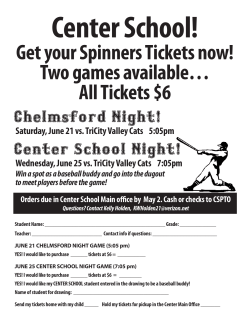 Get your Spinners Tickets now! Two games available&hellip; All Tickets $6
