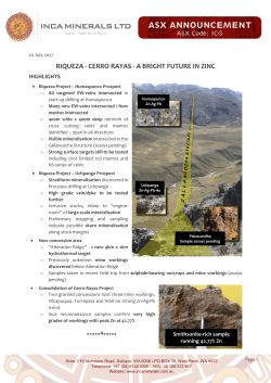 riqueza - cerro rayas - a bright future in zinc