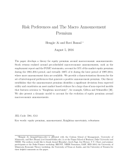 Risk Preferences and The Macro Announcement Premium