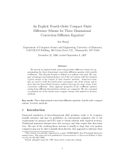 An Explicit Fourth-Order Compact Finite Di erence Scheme for Three