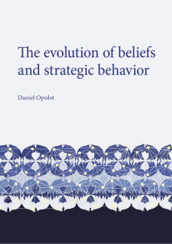The evolution of beliefs and strategic behavior