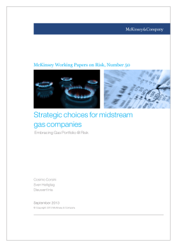 Strategic choices for midstream gas companies