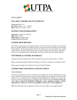 fina 8365: theory of investments