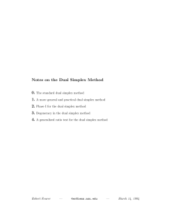 Notes on the Dual Simplex Method